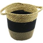 K-yonlineticaret 2ın1=ip Örgülü - Hasırçift Kulplu Sepet - Organizer Ç-TABAN:17CM--AĞIZ:24CM - Y: 22CM (5501)