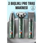 K-Yonlineticaret 3 Başlıklı Profesyonel Saç ve Sakal Bakım Seti Vücut, Burun ve Kulak Tüy Alma