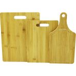 K-yonlineticaret 3 Boy Set Ahşap Bambu Kesim Panosu 16X22 - 20X28 - 25X33CM (5501)