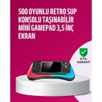 K-Yonlineticaret 500 Oyunlu 3,5” Elde Taşınabilir Mini Oyun Konsolu – Şarjlı, Tv Bağlantılı