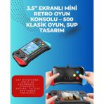 K-Yonlineticaret 500 Retro Oyunlu Taşınabilir El Konsolu – X7M Modeli