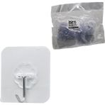 K-yonlineticaret Askı 10PCS Tekli Metal Uçlu Mika Kristal Pls. Tabanlı Şeffaf Pvc Yapışkanlı Montaj (5501) - Standart