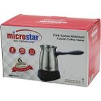 K-yonlineticaret Çelik Elektrikli Cezve Türk Kahve Makinesi - 6 Fincan Tak-Çıkar Kulp 400ML MSR-7600 (5501)