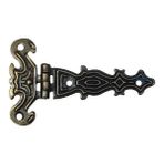 K-Yonlineticaret Dekoratif, Sac Tek Kuyruklu Menteşe - 40X68 Mm, Küçük, Antik, 100 Adet - M/M