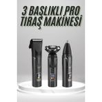 K-Yonlineticaret Dijital Göstergeli 3 Başlıklı Tıraş Makinesi Islak Kuru Lazer Öncesi Günlük
