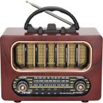K-yonlineticaret Orta Boy Retro Ahşap Tasarım Bluetooth Hoparlörlü Radyo – Fm/am Destekli, Şarjlı ve Taşınabiliri Rad