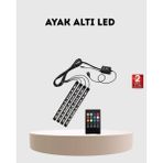 K-Yonlineticaret Rgb Araç Içi LED Aydınlatma 12V 48 LED Müzik Kontrollü 4 Şerit Set