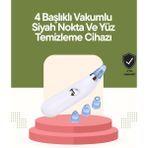 K-Yonlineticaret USB Destekli 4 Başlıklı Siyah Nokta Vakum Cihazı – Gözenek Temizleyici ve Cilt Yeni