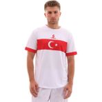 K0140 Türkiye Milli Takım Forması Tek Üst (Tek Kelime Isim Yazılır) (TEK KELİME ISİM VE NUMARA YAZILIR) - Beyaz - XS