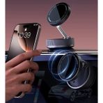 K10A Katlanabilir 360 Derece Her Yöne Dönebilir Vacum Magnetic Araç Tutucu Telefon Standı Kilitli Vakum ve 5 kg Taşıma Kapasiteli Mıknatıs Ile Hem Şık ve Kaliteli Hem De Sağlam ve Çok Güçlü - Option-1 - 000-Siyah
