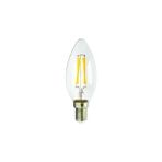 K2 4W LED Flamanlı Buji Ampul – E14 Duy, Dekoratif Sıcak Işık, Enerji Tasarruflu Filament Ampul - Beyaz