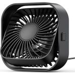 K51 Masaüstü Vantilatör 3 Kademeli 360° Döner Başlıklı USB Kablolu Soğutucu Fan Siyah