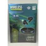K55 Kablosuz LED Işıklı Oyuncu Bluetooth Kulaklık 5.0 - Siyah
