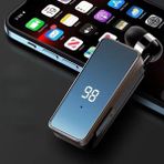 K67 Makaralı Bluetooth Kulaklık Yaka Klipsli 2 Telefon Bağlanır 20 Dakikada Şarj Olur LCD Şarj Göstergesi - Siyah