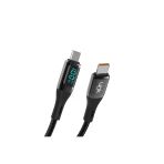 K680 Safe Dijital Göstergeli Usb-C/Type-C 100W Şarj Kablosu