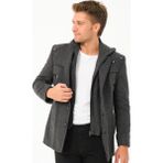 K7532 Dewberry Erkek Kaban-Diagonal Antrasıt - 2XL