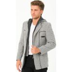 K7532 DEWBERRY ERKEK KABAN-DİAGONAL GRİ