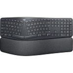 K860 Ergo Gelişmiş Ergonomik Kablosuz Klavye, Bilek Desteği, Bluetooth ve USB Bağlantılı, Sess