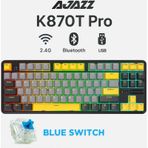 K870t Pro 3 Modlu Hot-swap Rgb, Mekanik Klavye - Siyah - Blue Switch siyah