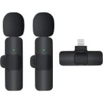 K9 Kablosuz Yaka Mikrofonu Lightning 2’li Mini Mikrofon Youtube Tik Tok 2 Adet - Belirtilmemiş - Renkli