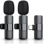 K9T2 Type-C Bağlantılı, 360° Ses Yakalama, Gürültü Azaltma Özellikli;, iPad ve iphone 15 ve 16/plus/pro/promax ve 17/pro/promax Uyumlu Kablosuz Çiftli Yaka Mikrofonu - Standart