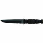 Ka-Bar Kısa Bıçak Tanto Siyah Deri Kılıf Tırtıklı, UPC :617717212550