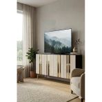 Ka1230atg Mia Konsol Ve Tv Sehpası Antrasit-Traverten-Gold 120Cm