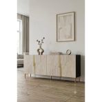 Ka1528atg Evva Konsol Ve Tv Sehpası Antrasit-Traverten-Gold 150Cm