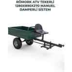 Kaan Krm 200 Atv Tekerlekli Çapa Makinesi Römork – 128X89X27 cm Manuel Damperli Bahçe ve Yük Taşıma Römorku
