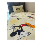 Kaan Tek Kişilik Mickey mouse Lastikli Çarşaf Takımı çocuk ;Bebek