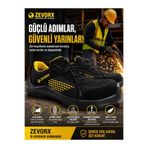 Kaan Zevorx süet Örgü iş Ayakkabısı Çelik Burunlu Akıllı Bağcıklı Hafif
