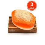 Kabak Lifli El Yapımı Doğal Ballı Pirinç Sabunu 120 G x 3 Adet