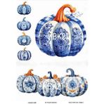 Kabak Serisi Halloween, Kabak, Pumpkin KBK21 Pirinç Dekopaj 30*42 cm
