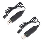 Kabarcık Makineli Tüfek için 2 adet Şarj Cihazı, 3.7V SM-2P USB Kablosu Gösterge Işığı Kabarcık Bazuka Makineli Tüfek ve Demet O Kabarcıklar ile Uyumlu
