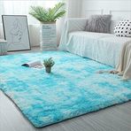 Kabarık Açık Gri Uzun Tüylü Halı 180 x 200 cm Kaymaz Yumuşak Yıkanabilir Katlanabilir Halı Çocuk Odası Mutfak Oturma Odası Banyo Yatak Odası Koridor Ev Dekoru için