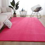 Kabarık Hafızalı Köpük Mercan Polar Parça Halı - Yumuşak Dökülmez Yıkanabilir Çocuk Odası Halısı Oturma Odası Yatak Odası Dekoru için, Gül Rengi 200x300 cm