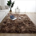 Kabarık Koyu Gri Uzun Tüylü Halı 100 x 160 cm Kaymaz Yumuşak Tüylü Halı Oturma Odası Yatak Odası Çocuk Odası Koridor Ev Dekoru Halı