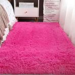 Kabarık Modern Yüksek Tüylü Halı 200x300 Yıkanabilir Yatak Odası Halısı İç Mekan Çocuk Odası Yatak Odası için (80x120 cm Antrasit)