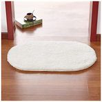 Kabarık Oval Halı Bej 40X60 Oturma Odası Yatak Odası Sehpa Kapı Paspası Yatak Odası Oturma Odası Sandalyeleri Tabureler ve Kanepeler için Yumuşak Kilimler ve Halılar