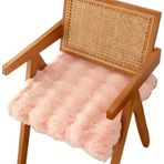 Kabarık Peluş Koltuk Minderi 4'lü Set 45 x 45 cm Pembe Kare Kırlent Yoga Ofis Ev Kafe Meditasyon Oturma Odası Dekoru Sıcak Noel Partisi Hediyesi