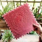 Kabarık Süt Kadife Patchwork Halılar 30,48 x 30,48 cm Kilitli Halı Fayansları Sıcak ve Rahat Ev Dekoru için Peluş Köpük Zemin Paspası Yanmış Kırmızı 20 adet