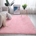 Kabarık Uzun Tüylü Bej Shaggy Halı Oturma Odası ve Yatak Odası için Modern Tasarım Yüksek Hav 60x120 cm