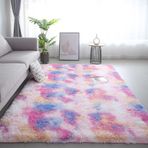 Kabarık Yüksek Kazık Dikdörtgen Halı Modern Şık 60x200 cm Mavi Mor Halı Oturma Odası Yatak Odası Aşınmaya Dayanıklı Kaymaz Yıkanabilir