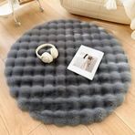Kabarık Yuvarlak Alan Halı Yıkanabilir Dekoratif Halı Oturma Odası Yatak Odası Moda Büyük Halı 100 CM