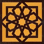 Kabartmalı Çini Karo KÇ-101-Kahve (20*20 Cm.) 5'li 1 Paket - Can Seramik
