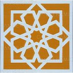 Kabartmalı Çini Karo KÇ-101-Sarı (20*20 Cm.) 5'li 1 Paket - Can Seramik