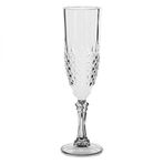 Kabartmalı Tasarımlı Akrilik Şeffaf Şampanya Kadehi, 230ML