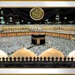 Kabe Allah Muhammed Motifli Kanvas Tablo DBSANAT14053