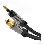 KabelDirekt – 2m – mini TOSLINK kablosu (dijital ses kablosu, optik, TOSLINK-mini TOSLINK, fiberoptik kablo/LWL, dijital ses sinyalini televizyona/amplifikatöre/Hi-Fi cihaza iletir, siyah)