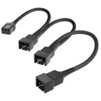 KabelDirekt 3 Pin ve 2x2 Pin Üstünde 20-20-20 cm Fan Dağıtım Kablosu